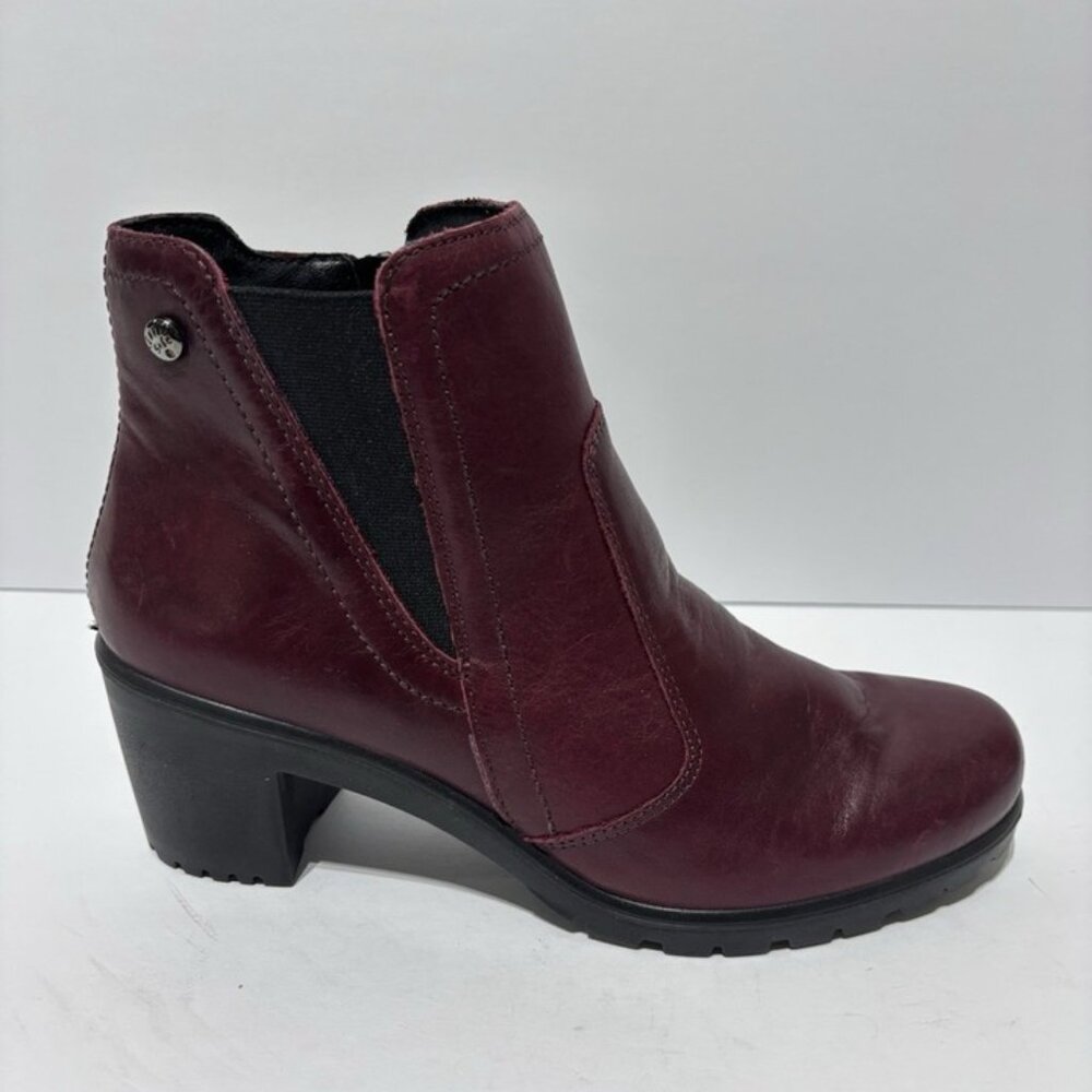 Enval Soft Women’s Da Donna Red Leather Boots, Size EUR 38, US 8 M